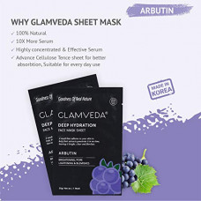 Deals, Discounts & Offers on Beauty Care - Glamveda Glow Tan Removal Cream With Arbutin Anti Ageing Face Mask Sheet Combo Pack, Black, 15 g