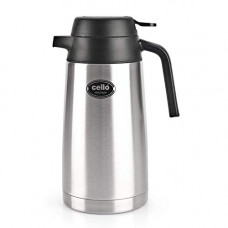 Deals, Discounts & Offers on  - Cello Magnum Stainless Steel Double Walled Carafe, Insulated, 1600ml, 1pc, Silver