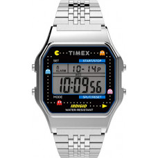Deals, Discounts & Offers on Men - Timex T80 X Pac-Man Digital Grey Dial Unisex's Watch-TW2U31900