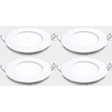 Deals, Discounts & Offers on  - FOS 6-Watt LED Panel Light, 600 LUMENS (Pack of 4 - Round | Cool White 6500k) Recessed Ceiling Lamp