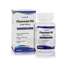 Deals, Discounts & Offers on  - HealthVit Flaxseed Oil Softgels 1000 mg For Natural Source of Omega 3, 6, 9-60 Softgels