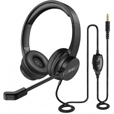 Deals, Discounts & Offers on  - EKSA Headset with Microphone Wired Computer Headset, 3.5mm, Clear Chat