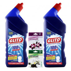 Deals, Discounts & Offers on  - GLITO Toilet Cleaner 1000 ml(Pack of 2)+WINALL Air Freshener 50g(Pack of 2)