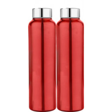 Deals, Discounts & Offers on  - Ankaret Stainless Steel Water Bottle 1L, Red, Screw Cap (Set of 2)
