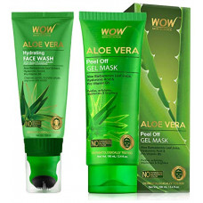Deals, Discounts & Offers on Beauty Care - WOW Skin Science Aloe Vera with Hyaluronic Acid and Pro Vitamin B5 Hydrating Gentle Face Wash Gel wi & WOW Skin Science Aloe Vera with Hyaluronic Acid & Pro Vitamin B5 Peel Off Gel Mask - No Parabens