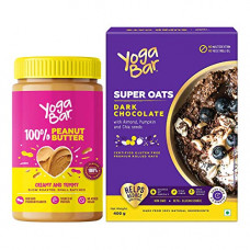Deals, Discounts & Offers on  - Yogabar Pure Peanut Butter | Dark Chocolate Flavour Premium Super Oats Combo Pack - 800gm