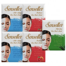 Deals, Discounts & Offers on Beauty Care - Senseller Radiance(2), Anti-Ageing(2) and Hydration(1) Face Sheet Mask - (Pack of 5)