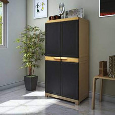 Deals, Discounts & Offers on Furniture - Nilkamal Freedom Mini Medium Plastic Cabinet Brown , 2 Doors
