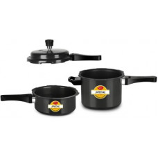 Deals, Discounts & Offers on Cookware - [Pre Book] Pigeon Special Combi 2 L, 3 L Induction Bottom Pressure Cooker(Hard Anodized)