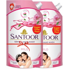 Deals, Discounts & Offers on  - [Pre Book] Santoor Mild Hand Wash Pouch(2 x 750 ml)