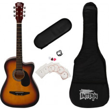 Deals, Discounts & Offers on  - intern INT-38C-SB-G Acoustic Guitar Linden Wood Linden Wood Right Hand Orientation(Black)