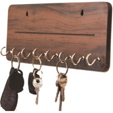Deals, Discounts & Offers on  - Metvan One Line 7 Wood Key Holder(7 Hooks, Brown)