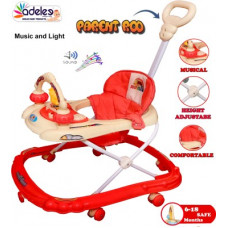 Deals, Discounts & Offers on Baby Care - ODELEE Musical Activity Walker With Parent Rod(Red)