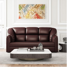 Deals, Discounts & Offers on Furniture - WESTIDO Leatherette 3 Seater Sofa(Finish Color - Brown, DIY(Do-It-Yourself))