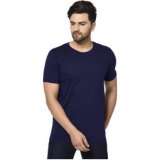 Deals, Discounts & Offers on  - [Size M, L] SmarteesSolid Men Round Neck Dark Blue T-Shirt