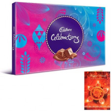 Deals, Discounts & Offers on Food and Health - Cadbury Celebrations Good Luck Surprise | Celebration With Diwali Card Combo(1 Cadbury Celebration (120.6g) - 1 Diwali Greeting card)
