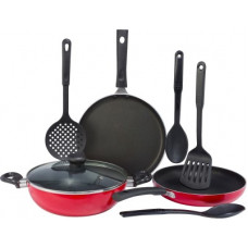 Deals, Discounts & Offers on Cookware - [Supercoins] Kreme NonStick 8pcs Cookware Set Cookware Set(Aluminium, 3 - Piece)