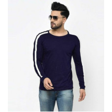 Deals, Discounts & Offers on  - SmarteesSolid Men Round Neck Blue T-Shirt