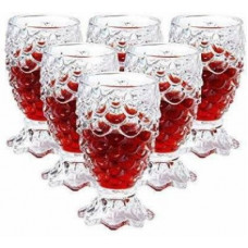 Deals, Discounts & Offers on  - tyche enterprise (Pack of 6) (Pack of 6) Crystal Clear Pineapple Shaped Juice Glasses | Drinking Glass | Set of 6 Pieces Glass Set(300 ml, Glass)