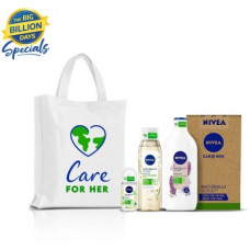 Deals, Discounts & Offers on  - NIVEA Naturally Good Combo, Lavender Body Lotion 200 ml, Orange Blossom & Oil Shower Gel 300 ml, Bio Aloe Vera Deodorant Roll On 50 ml, Canvas Tote Bag in Eco-friendly CARE Box (4 Items in the set)(4 Items in the set)