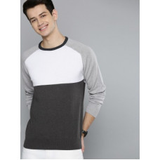 Deals, Discounts & Offers on  - Mast & HarbourSolid Round Neck Casual Men Grey Sweater