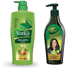Deals, Discounts & Offers on  - Dabur Amla Hair Oil - 550ml with Vatika Naturals Health Shampoo - 640ml(2 Items in the set)