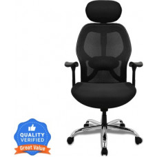 Deals, Discounts & Offers on Furniture - SAVYA HOME Apollo HBCB Fabric Office Arm Chair(Black, DIY(Do-It-Yourself))