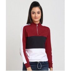 Deals, Discounts & Offers on  - NUMERO UNOFull Sleeve Color Block Women Sweatshirt