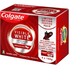Deals, Discounts & Offers on  - Colgate Visible White Teeth Whitening Toothpaste 400 gm, With Maybelline Sensational Liquid Matte Lipstick 2ml Toothpaste(2, Pack of 2)