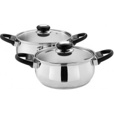 Deals, Discounts & Offers on Cookware - Renberg Stainless Steel Casserole set with Glass Lid,Silver, RBIN-1121 Induction Bottom Cookware Set(Stainless Steel, 4 - Piece)