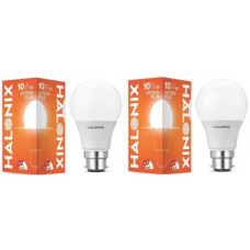 Deals, Discounts & Offers on  - HALONIX 10 W Round B22 LED Bulb(White, Pack of 2)