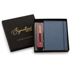 Deals, Discounts & Offers on  - Signature Buckram Diary Giftset with Cello Moonlit Ball Pen - A5 Diary Single Rule 192 Pages(Paris Blue, Pack of 2)