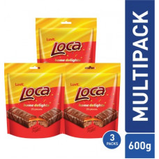 Deals, Discounts & Offers on Food and Health - LuvIt Loca Home Delights Choco Caramel Bar Multipack, 600g - Pack of 3 Bars(3 x 200 g)