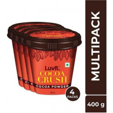 Deals, Discounts & Offers on Food and Health - LuvIt uvIt Cocoa Crush Powder | Baking | Milk Shakes | Cake | Pack of 4 Cocoa Powder(400 g)
