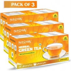 Deals, Discounts & Offers on Food and Health - NutroVally Herbal green tea For weight loss & Build Immunity | Premium tea leaves with 18 Active Ingredients (herbal Green tea bag) Lemon Herbal Tea Bags Box Lemon Herbal Tea Bags Box(75 Bags)