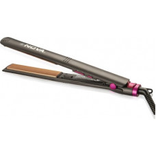 Deals, Discounts & Offers on Health & Personal Care - Nova KeraSilk 2 in 1 Straight and Curl NHS 849 Hair Straightener(Black, Gold)