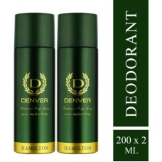 Deals, Discounts & Offers on  - DENVER Hamilton Deodorant Deodorant Spray - For Men(400 ml, Pack of 2)