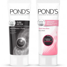 Deals, Discounts & Offers on  - PONDS Bright Beauty Spot-less Glow FaceWash + Pure Detox Anti-Pollution Purity Face Wash(200 g)