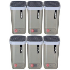 Deals, Discounts & Offers on Kitchen Containers - NAYASA Fusion Containers Set of 6 pcs Grey Color - 1000 ml Plastic Grocery Container(Pack of 6, Grey)