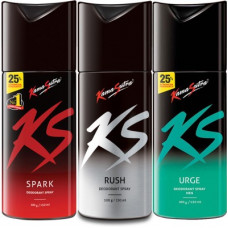 Deals, Discounts & Offers on  - KS SPARK RUSH URGE Deodorant Spray - For Men & Women(450 ml, Pack of 3)
