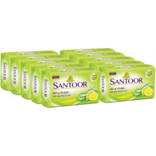 Deals, Discounts & Offers on  - Santoor Aloe Fresh Soap(10 x 125 g)