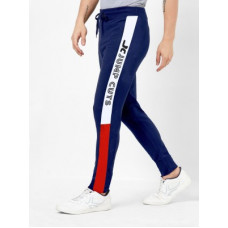 Deals, Discounts & Offers on  - [Size S, M] Jump CutsPrinted Men Dark Blue, White, Red Track Pants