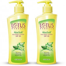 Deals, Discounts & Offers on  - LOTUS HERBALS Aloesoft Daily Body Lotion SPF 20, 250ml (Pack of 2)(1 Items in the set)
