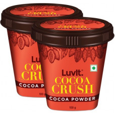 Deals, Discounts & Offers on Food and Health - LuvIt uvIt Cocoa Crush Powder | Baking | Milk Shakes | Cake | Pack of 2 Cocoa Powder(200 g)