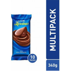 Deals, Discounts & Offers on Food and Health - LuvIt Luscious Milk Chocolate Bar Multipack,340g - Pack of 10 Bars(10 x 34 g)