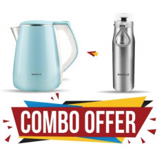 Deals, Discounts & Offers on Personal Care Appliances - HAVELLS Aqua Plus with Aqua S Hot & Cold Bottle Electric Kettle(1.2 L, Blue, Silver)