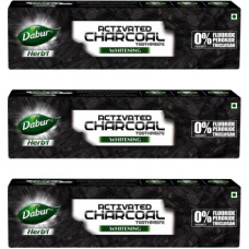 Deals, Discounts & Offers on  - Dabur Herb'l Activated Charcoal amd Mint (Black Gel) Toothpaste(360, Pack of 3)