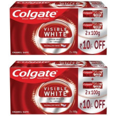 Deals, Discounts & Offers on  - Colgate Visible White Sparkling Mint - 200gm Saver Pack (Pack of 2) Toothpaste(400 g, Pack of 2)