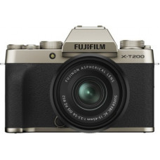 Deals, Discounts & Offers on Cameras - [For SBI Credit Card] FUJIFILM X Series X-T200 Mirrorless Camera Body with 15-45 mm Lens(Gold)