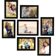 Deals, Discounts & Offers on  - Volga MDF Photo Frame(Black, 7 Photo(s))